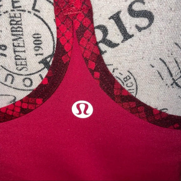 Lululemon Power Y Tank Cranberry Size 8 Athleisure - Picture 7 of 16